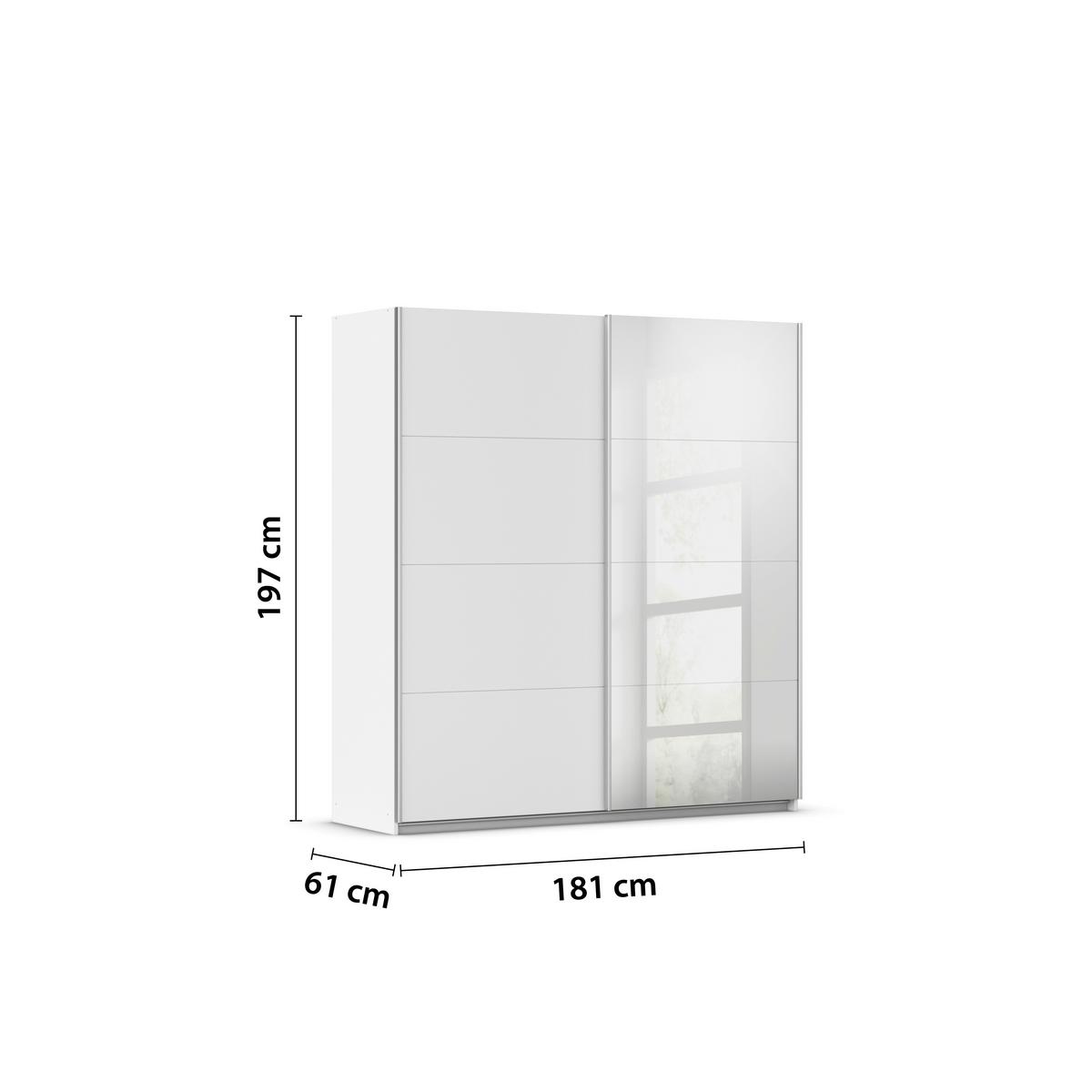 Schwebetürenschrank Subito - Weiß, MODERN, Holzwerkstoff (181/197/61cm) - Rauch Möbel