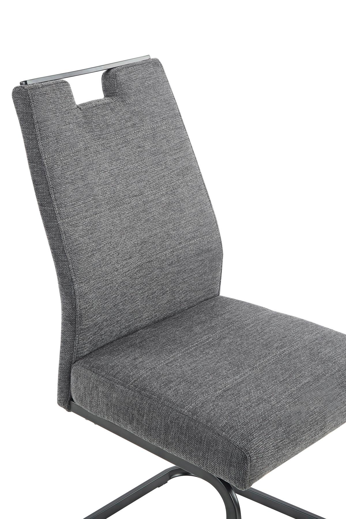 SCHWINGSTUHL KERSTIN II S - Anthrazit/Schwarz, MODERN, Textil/Metall (47/100/64cm) - P & B