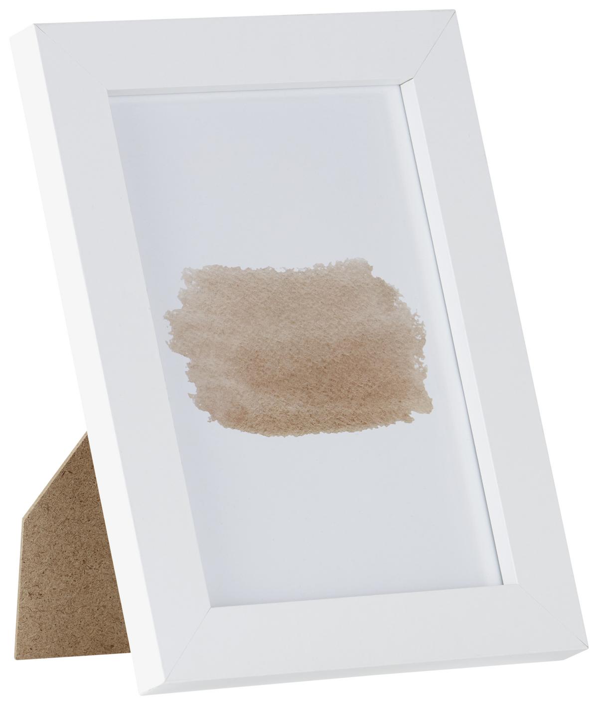 Bilderrahmen 13x18 cm Caralina Holz-Dekor Weiß, 16,4x21,5 cm - Weiß, Basics, Glas/Holz (16,4/21,5/1,5cm) - Luca Bessoni