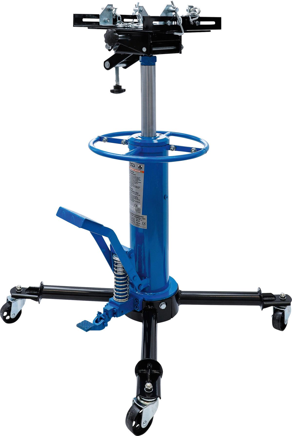 Schwerlast-Getriebeheber Doppelhub - Blau/Schwarz, Basics (56/37/89cm)