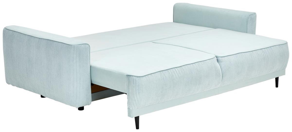 Schlafsofa Larisa Mintgrün B: 232 Cm - Schwarz/Mintgrün, MODERN, Textil (232/96/112cm) - MID.YOU