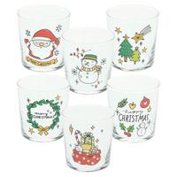 Pohár Xmas Kb. 330ml - többszínű, Üveg (8/9cm)
