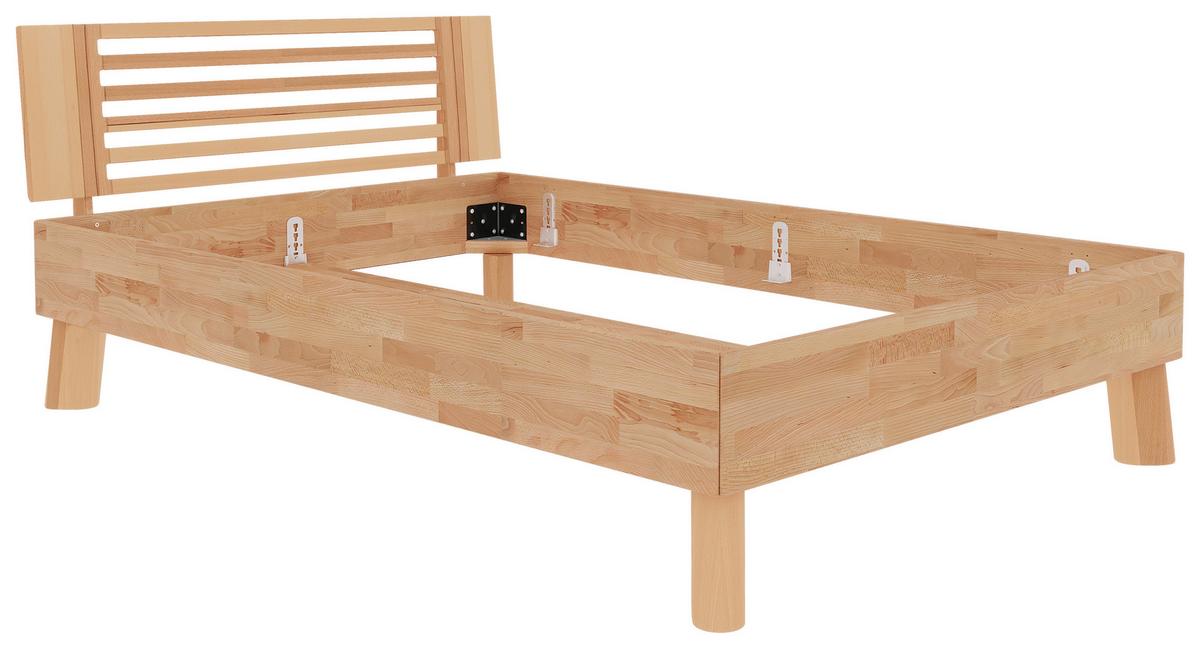 Bett Como Naturfarben /Kernbuche 140x200cm - Naturfarben/Kernbuche, MODERN, Holz (140/200cm) - MID.YOU