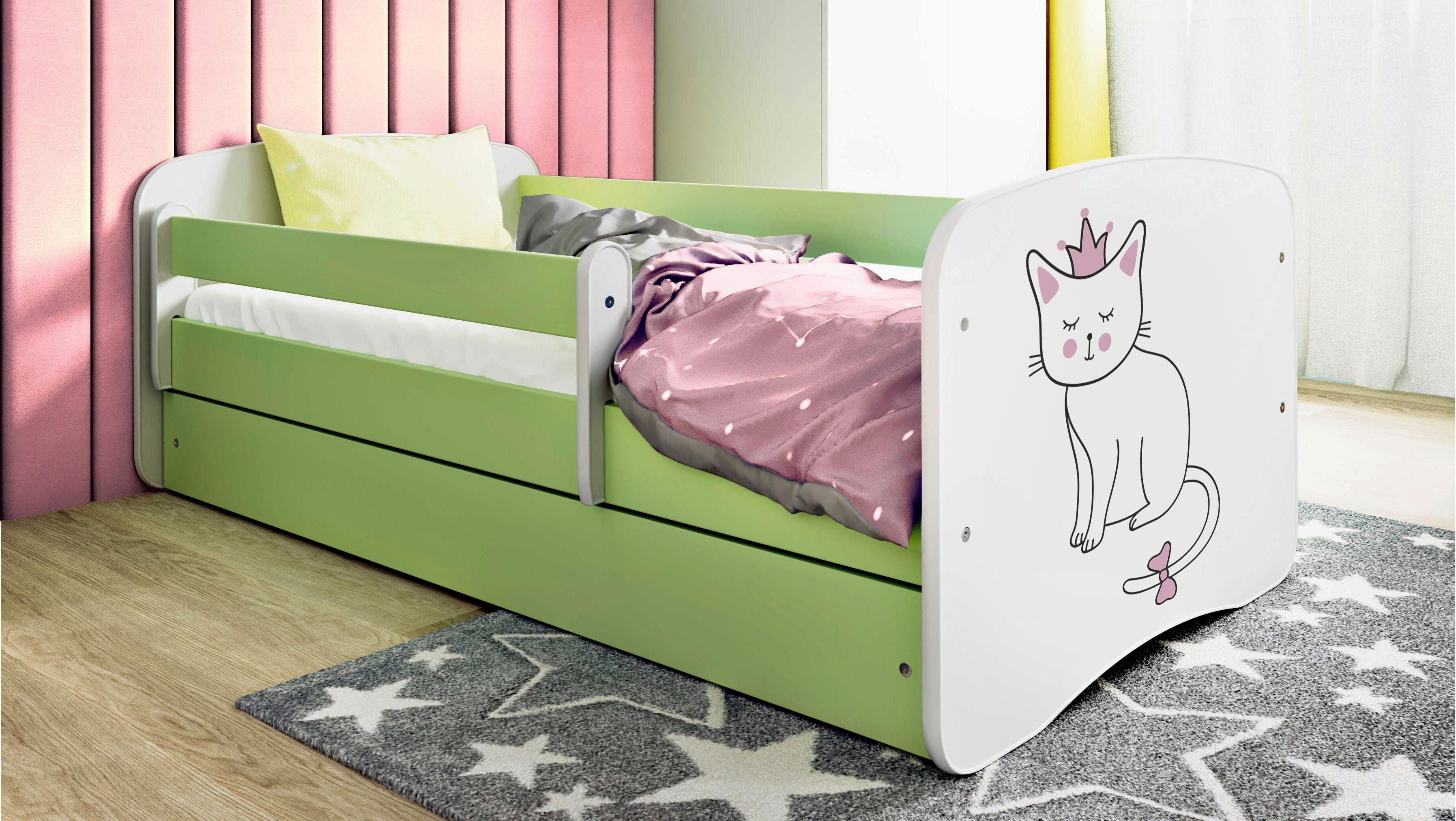 Kinder-/Juniorbett Babydreams inkl. Matratze 80x160 - Birkefarben/Weiß, MODERN, Holz/Holzwerkstoff (80/160cm) - MID.YOU