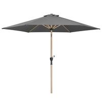 Sonnenschirm Cordoba BHT: 270x236x270 cm Anthrazit - Eichefarben/Anthrazit, Basics, Textil/Metall (270/236/270cm) - Schneider