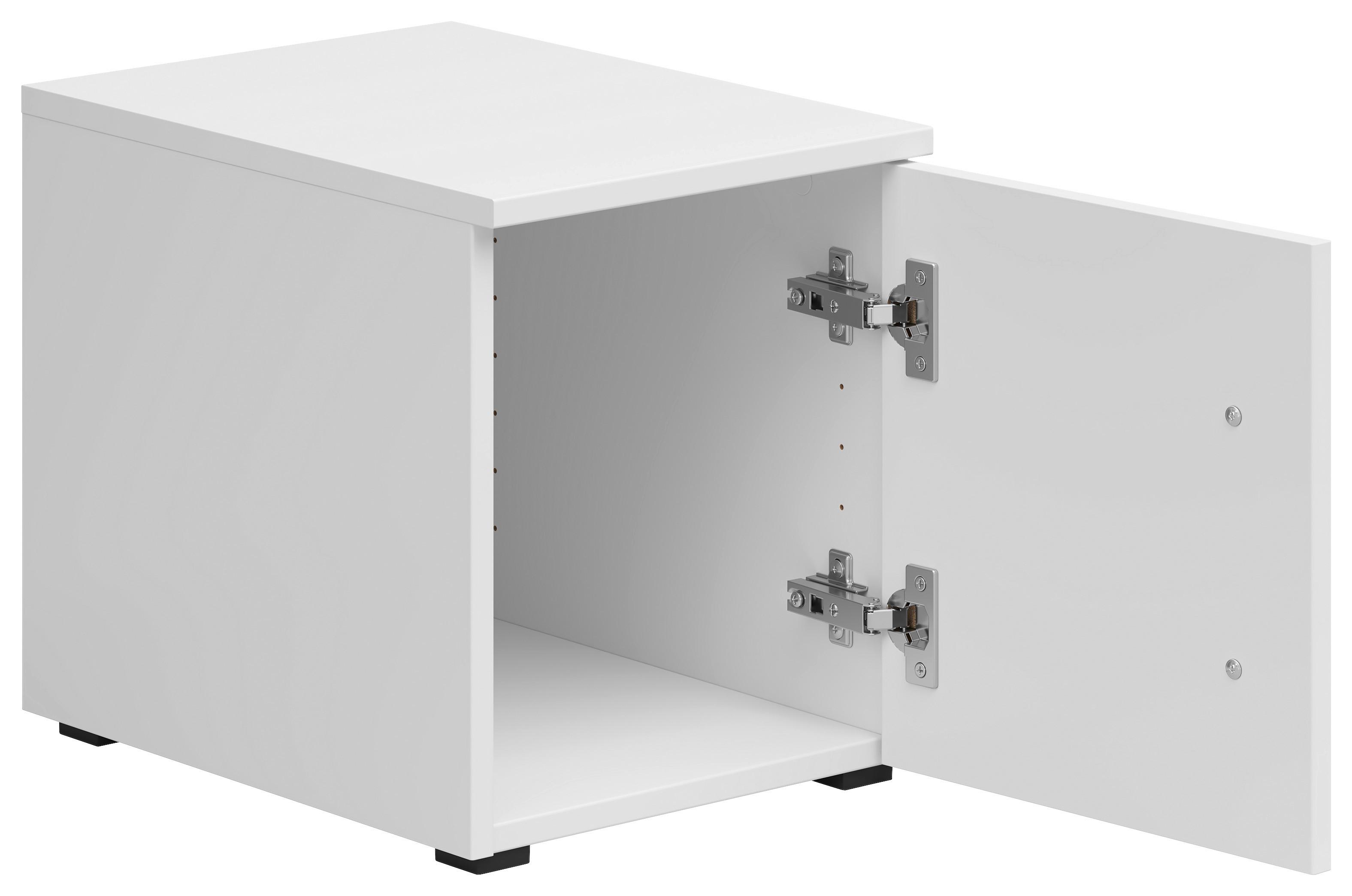 Nadstavec na skriňu Cabinet š: 30cm - čierna/biela, Modern, kompozitné drevo/plast (30/35/40cm)