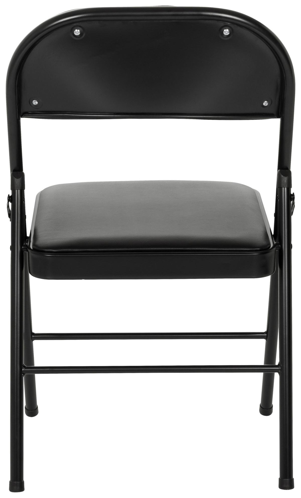 Klappstuhl Tudela H Schwarz B: 46 Cm - Schwarz, MODERN, Kunststoff/Metall (46/78/45cm) - MID.YOU