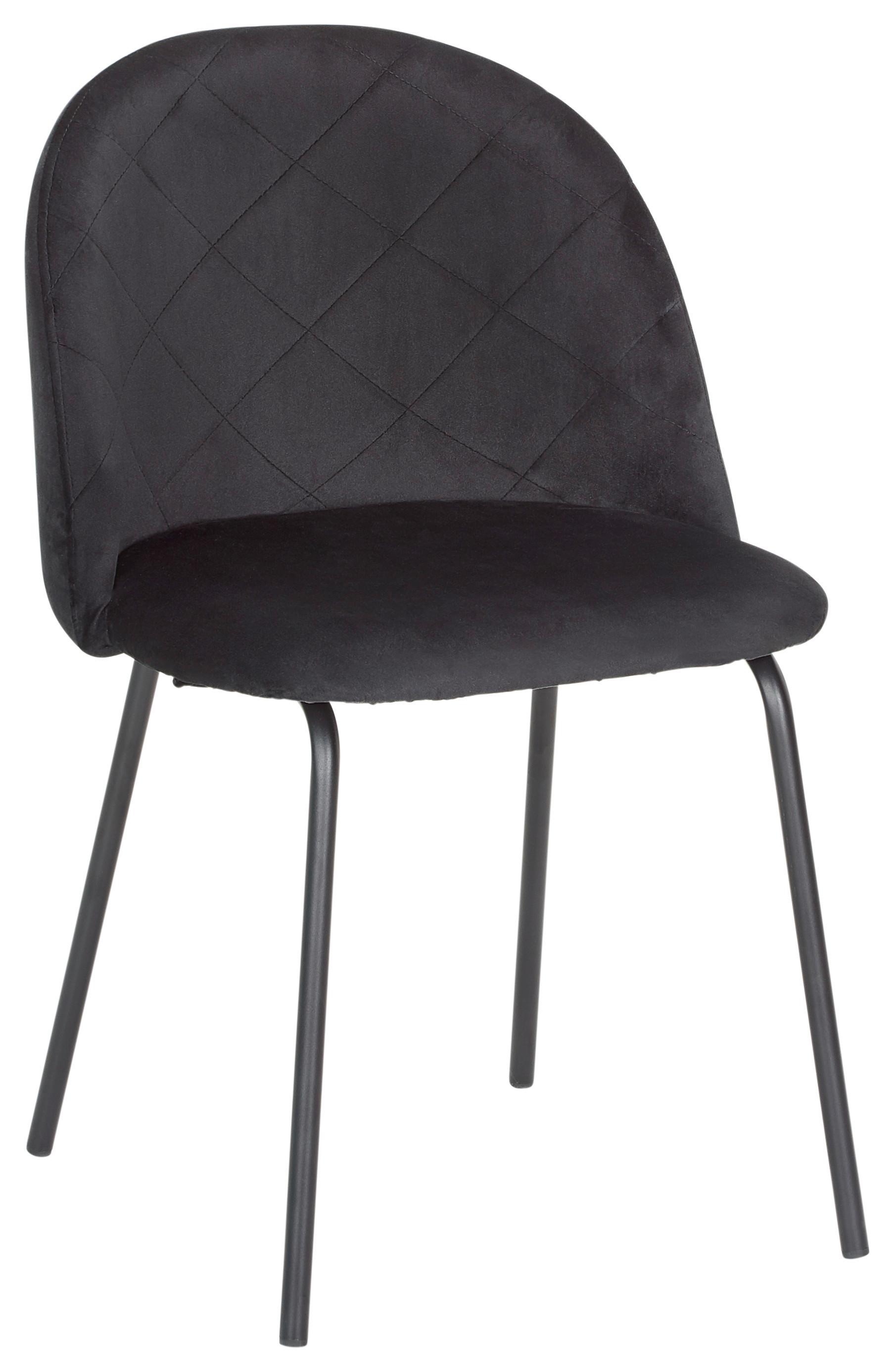 Stolička "selina", Čierna - čierna, Moderný, kov/textil (48,5/78/54cm) - Bessagi Home