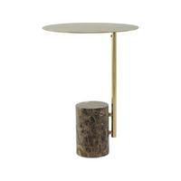 Beistelltisch Rocio 400 Braun / Multi - Design, Stein/Metall (40/40/54cm) - Kayoom