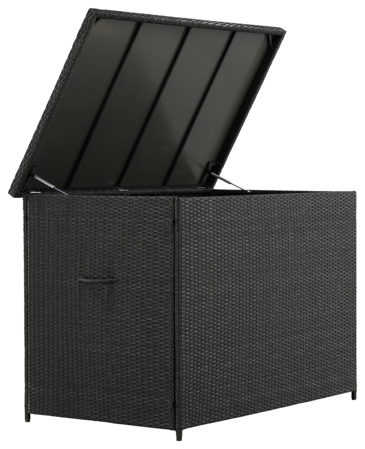 Kissenbox Amazon - Schwarz, KONVENTIONELL, Kunststoff (150/100/90cm) - Gardenson