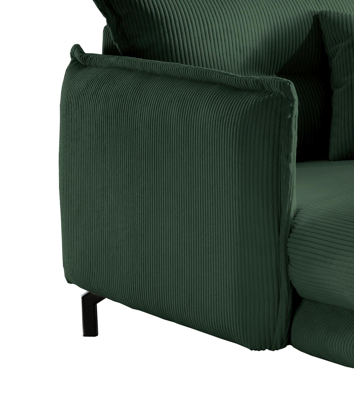 Xxl-sessel Lava Grün B: 111 Cm - Schwarz/Grün, MODERN, Textil (111/101/167cm) - Livetastic