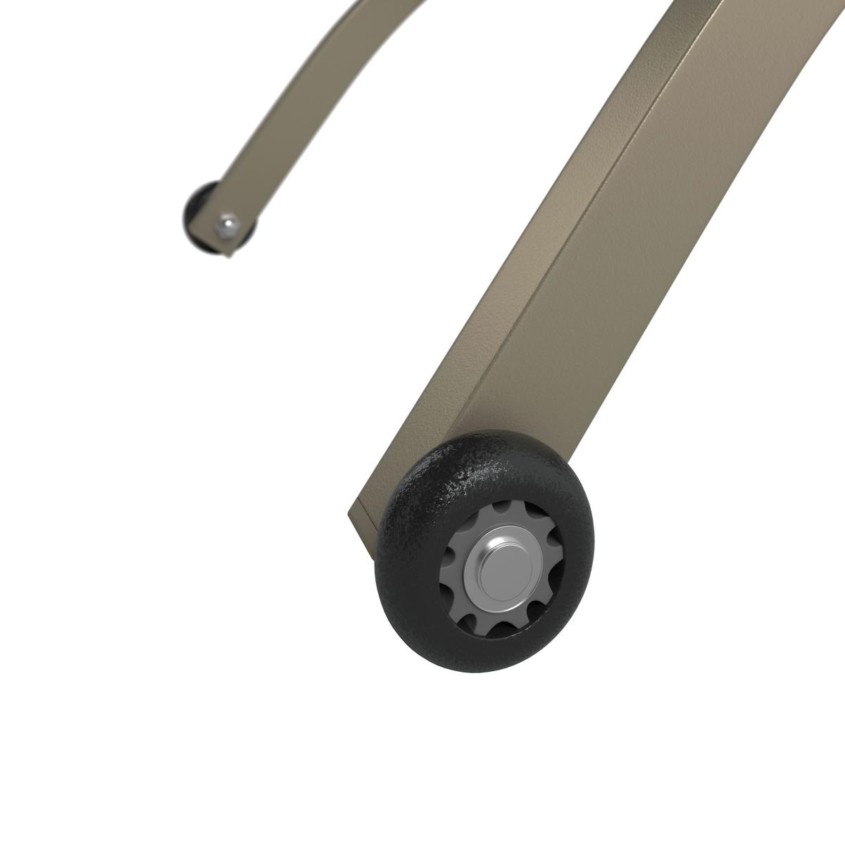 Sonnenliege Olivia Metall/textil Mit Rollen - Hellgrau, MODERN, Textil/Metall (198/62/34-87cm) - Luca Bessoni