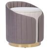 Hocker Corvin 125 *beige/Taupe B: 40 cm - Taupe/Beige, Design, Textil (40/45cm) - Kayoom
