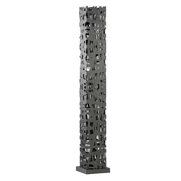 Stehleuchte 4919/Ptpn - Brombeere/Schwarz, Design, Metall (22/103cm)