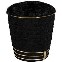 Hocker Doric 335 Goldfarben/schwarz D: 42 Cm - Goldfarben/Schwarz, Design, Textil (42/50cm) - Kayoom
