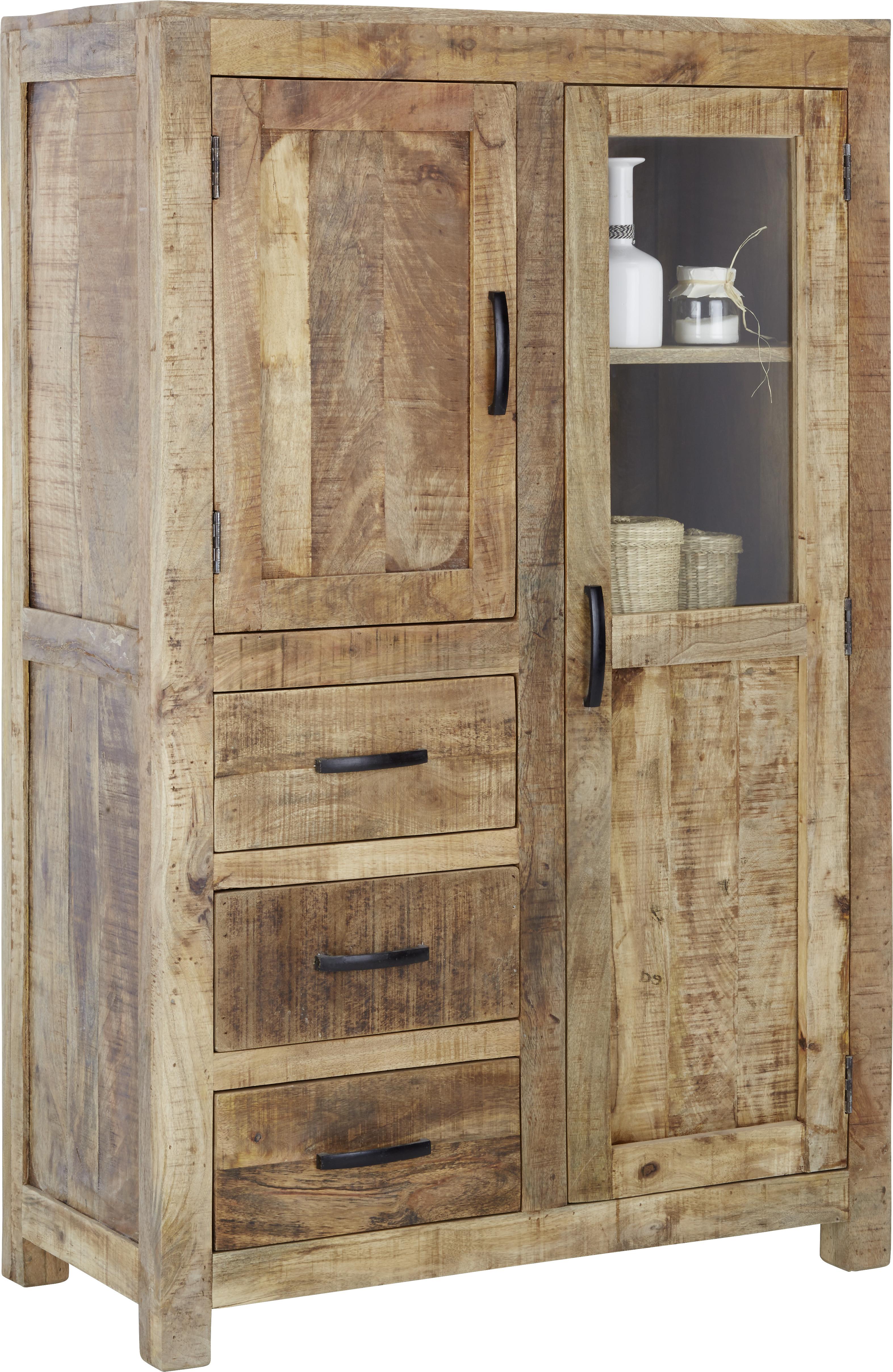 Komoda Highboard Industry - prírodné farby, Štýlový, drevo (95/147/47cm) - James Wood