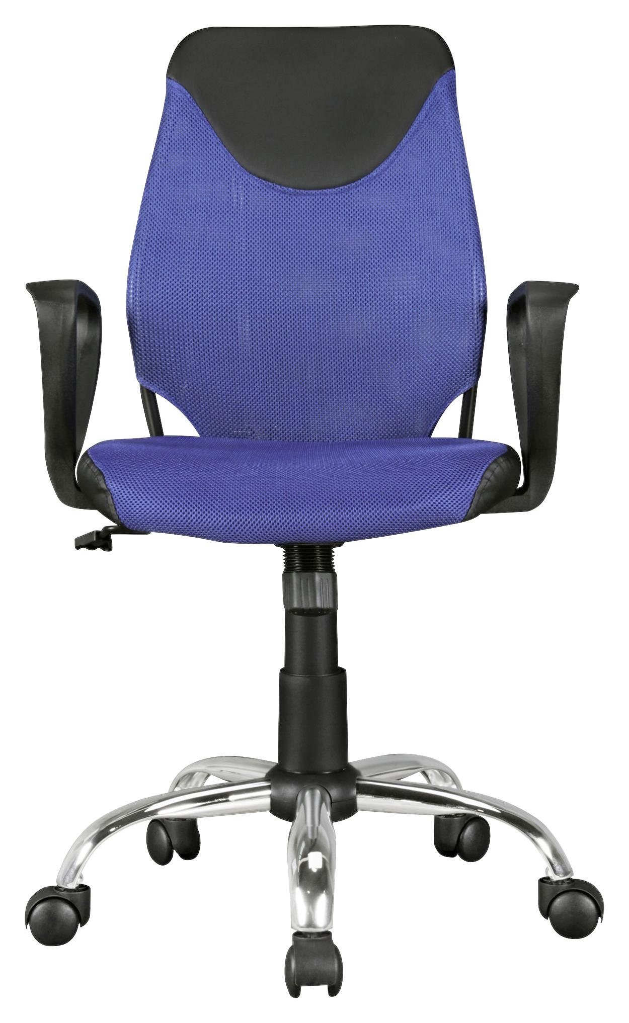 Otočná židle pro dítě Kika modrá - modrá/černá, Moderní, kov/plast (60/105/60cm) - MID.YOU