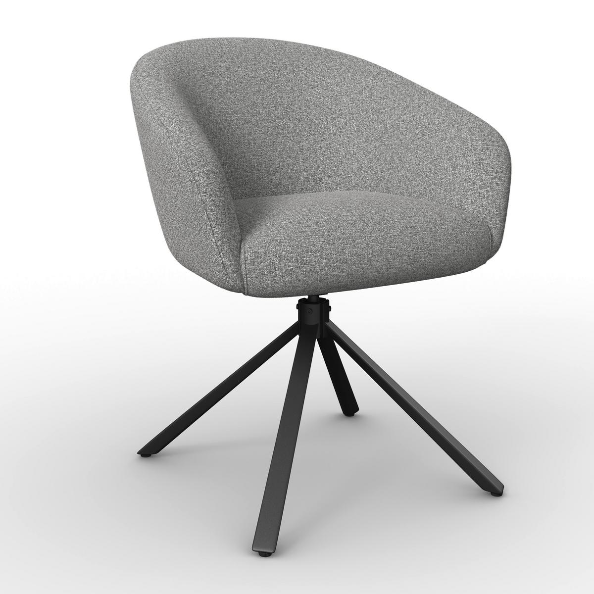 Židle s područkami Amina, šedá - šedá/černá, Moderní, kov/textil (64/81/63cm) - Bessagi Garden