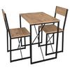Esstisch Insasi Schwarz, Eiche Dekor L:72,8cm - Honigeiche/Schwarz, Design, Holzwerkstoff/Metall (72,8/52,7/84,7cm) - MID.YOU