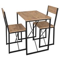 Esstisch Insasi Schwarz, Eiche Dekor L:72,8cm - Honigeiche/Schwarz, Design, Holzwerkstoff/Metall (72,8/52,7/84,7cm) - MID.YOU