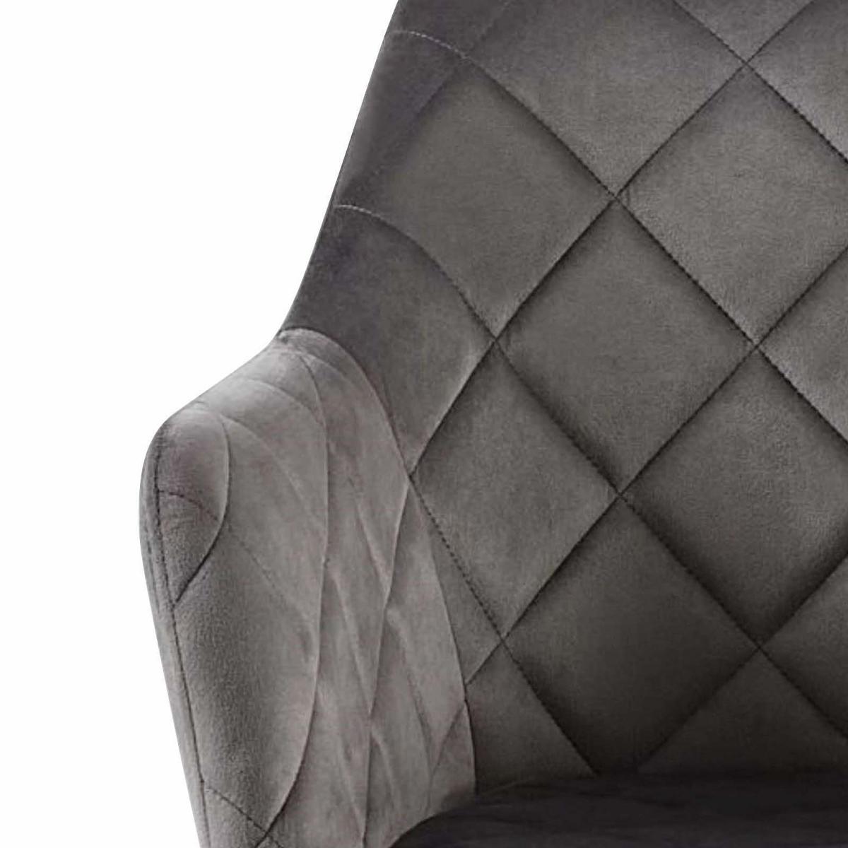 Négylábú Szék Patti - fekete/szürke, Konventionell, textil/fém (56/81/60,5cm)