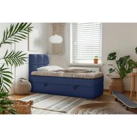 Boxbett Polly - Schwarz/Dunkelblau, MODERN, Holz/Holzwerkstoff (90/200cm) - MID.YOU