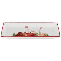 SERVIERPLATTE FINJA -PAZ- - Rot/Multicolor, Design, Keramik (29/14/2,5cm) - Luca Bessoni