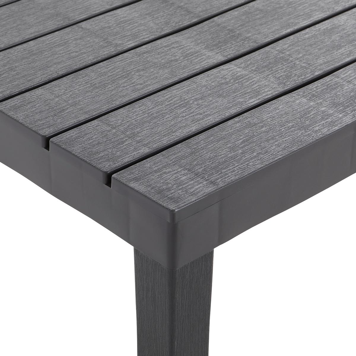 Gartentisch Kunststoff L 138 Cm - Anthrazit, MODERN, Kunststoff (138/72/78cm) - Ambia Garden