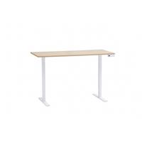 Schreibtisch Arezzo Eichefarben B: 138cm - Eichefarben/Weiß, MODERN, Holzwerkstoff/Metall (138/60/72,7-117,2cm) - MID.YOU