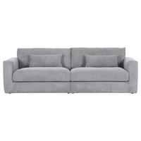Bigsofa Manolis Hellgrau B: 260 Cm - Hellgrau/Schwarz, KONVENTIONELL, Textil (260/66/115cm) - MID.YOU