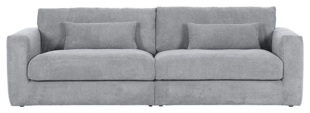 Bigsofa Manolis Hellgrau B: 260 Cm - Hellgrau/Schwarz, KONVENTIONELL, Textil (260/66/115cm) - MID.YOU