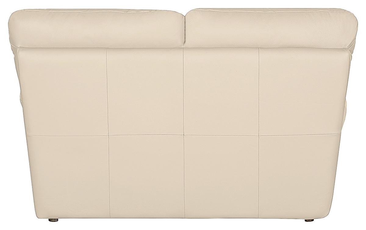 2-Sitzer-Sofa Oslo Beige B: 150 cm - Beige/Schwarz, Design, Leder (150/92/85cm) - Livetastic