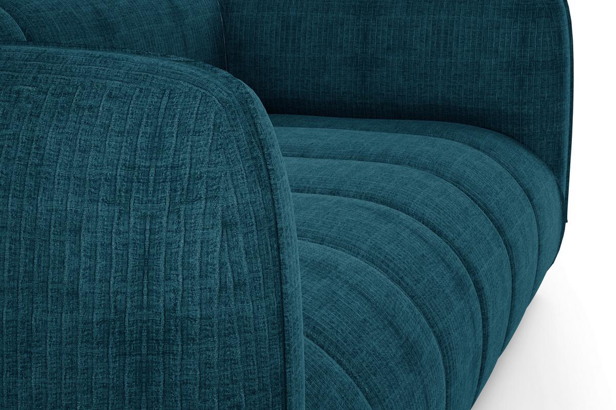Sofa Laos Petrol/Schwarz, 240 cm - Petrol/Schwarz, Design, Textil (240/80/95cm) - MID.YOU