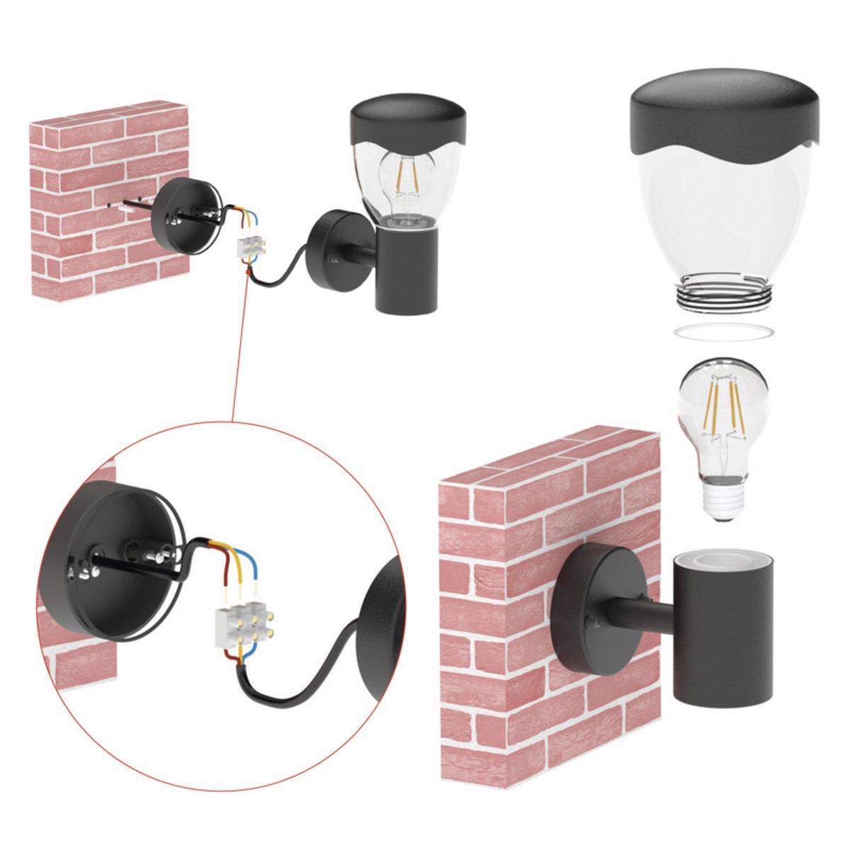 VONKAJŠIE LED SVIETIDLO ARTEO - antracitová, Modern, kov/plast