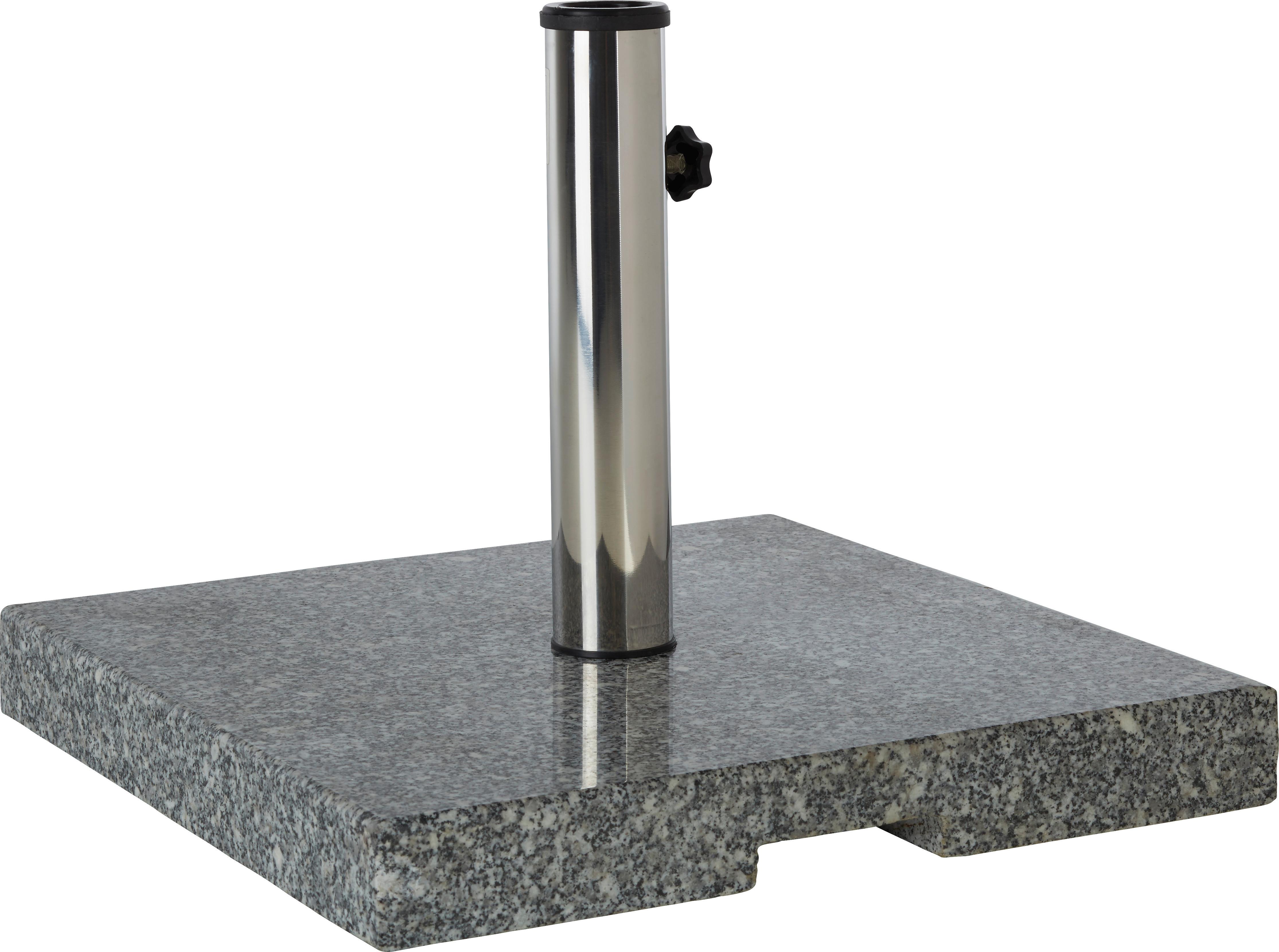 Schirmständer Marmor Für Dm Bis 4 Cm Simona - Schwarz/Grau, KONVENTIONELL, Stein/Metall (45/37/45cm) - Ondega