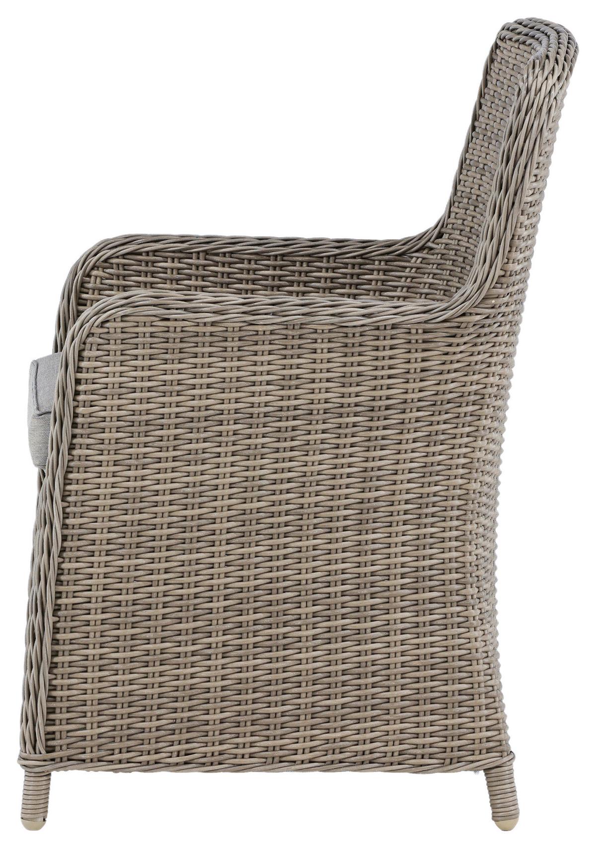 GARTENSTUHL-SET WEMBLEY - Braun, KONVENTIONELL, Kunststoff/Metall (62/94/66cm) - Gardenson