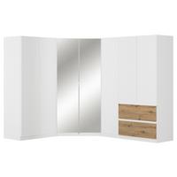 Eckkleiderschrank Costa Weiß Eiche Artisan Dekor - Eiche Artisan/Weiß, MODERN, Holzwerkstoff (208/197/253cm) - Rauch Möbel