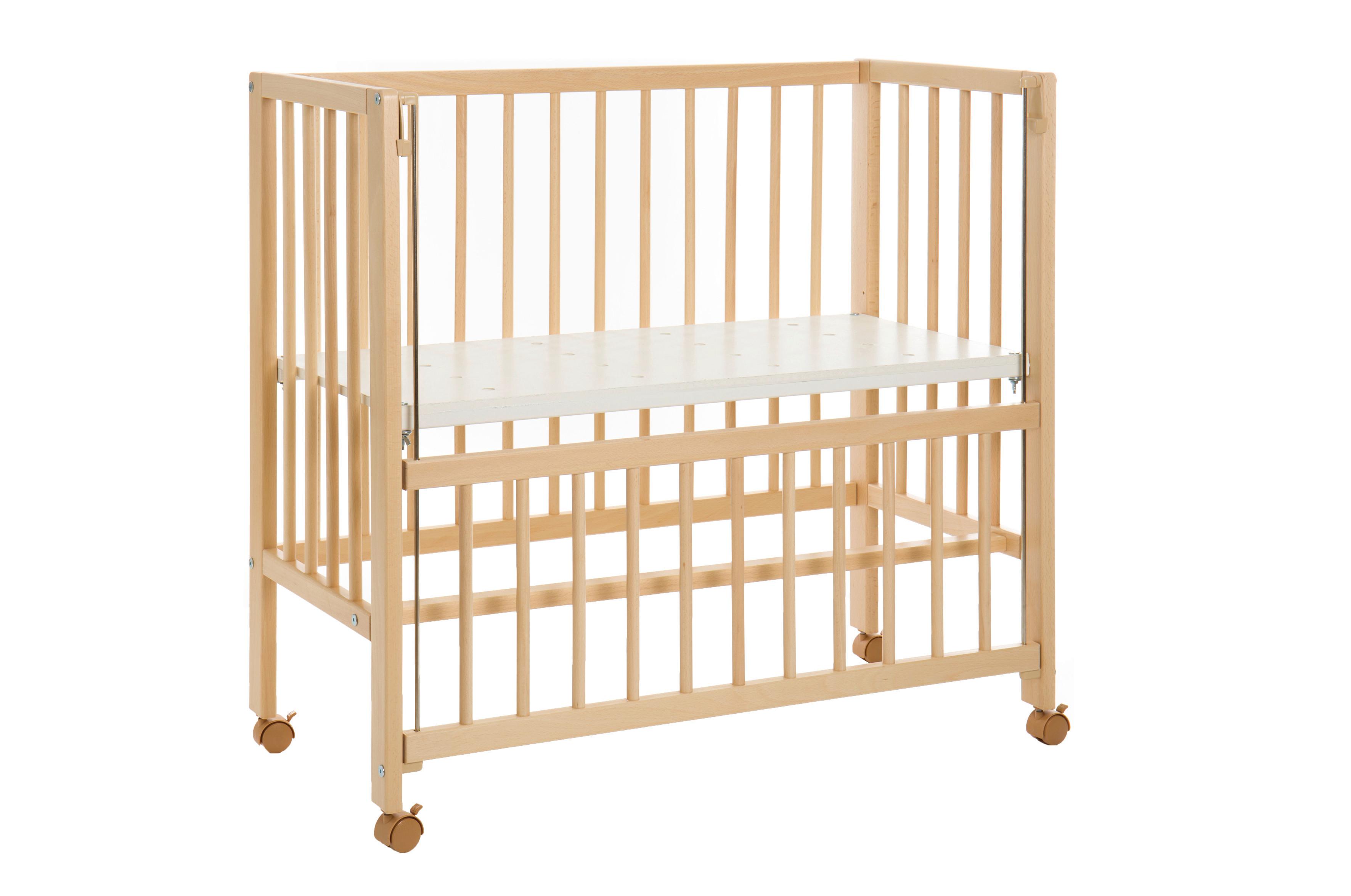 Beistellbett Bedside Crib Cocon Nature, verstellbar - Naturfarben, Basics, Holz (90/40cm) - Fillikid