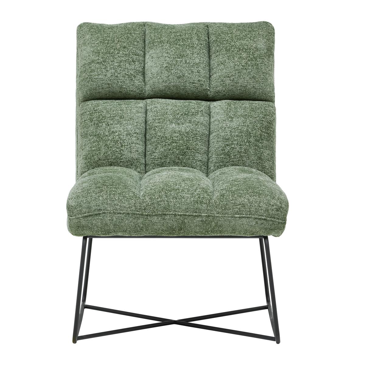 Relaxačné kreslo MARCO - čierna/zelená, Modern, kov/textil (62/86/87cm) - Based