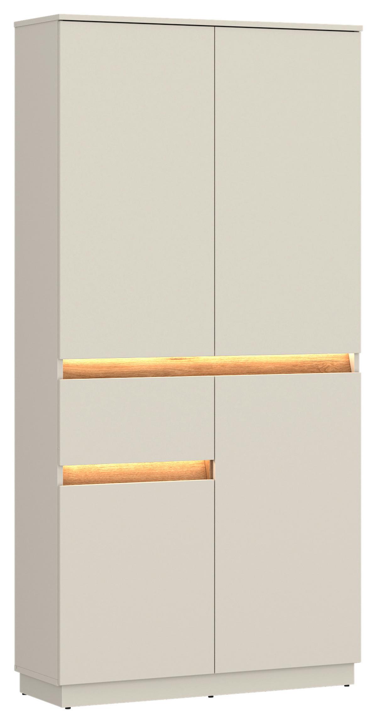 Schrank Samu Kaschmir/eichefarben B: 90,2cm - Kaschmir/Eichefarben, MODERN, Holzwerkstoff (90,2/186/35cm)