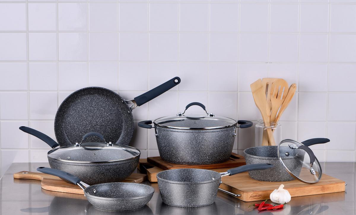 Bratpfanne Orion Ø 30 cm Aluminium Antihaftbeschichtet - Dunkelgrau, Basics, Kunststoff/Metall (30cm)