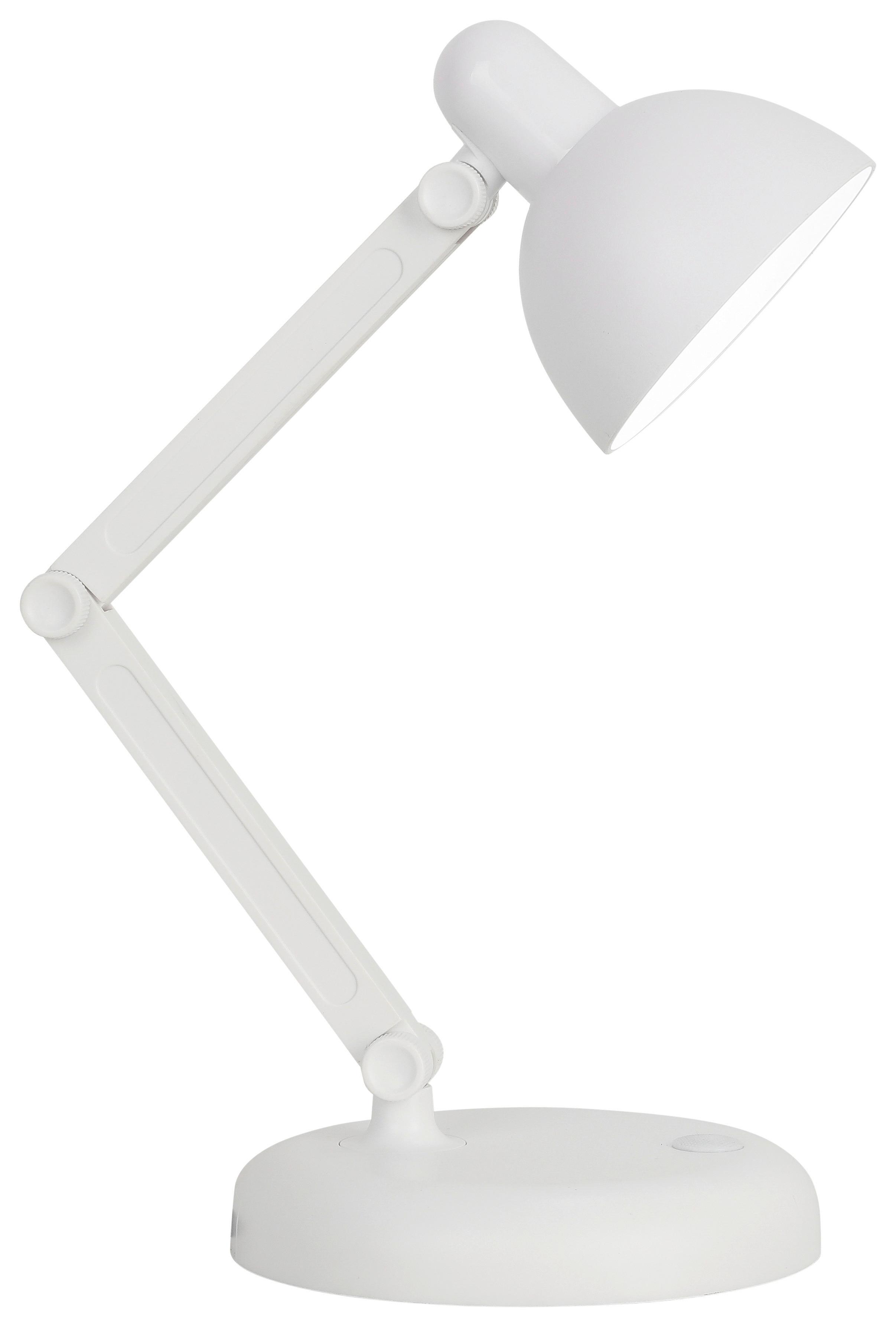 Tischlampe Daniel Weiß Daniel - Weiß, MODERN, Kunststoff (12,5/34cm) - Luca Bessoni
