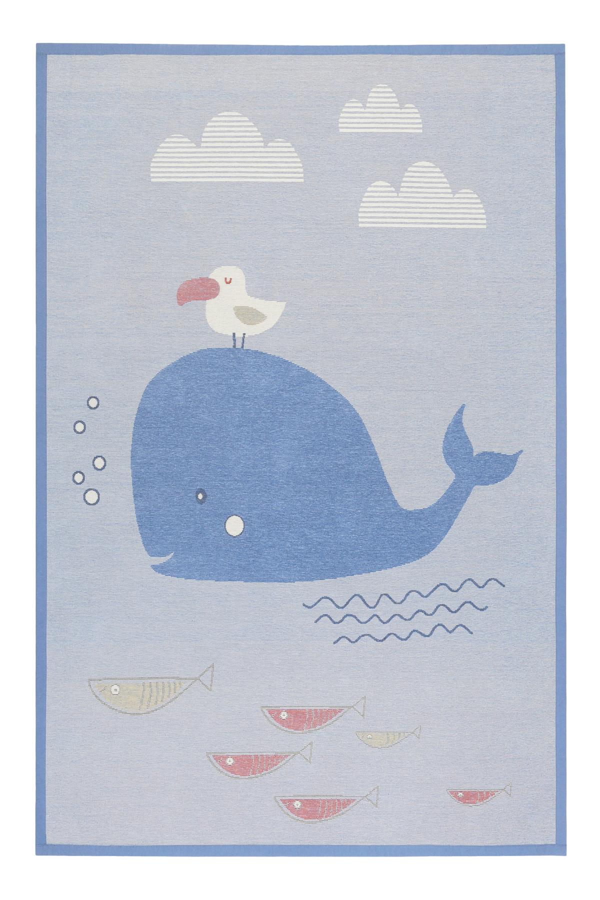 Kinderteppich Blau, Bxl: Ca. 160x230 Cm - Blau/Pastellblau, Trend, Textil (160/230cm) - Esprit