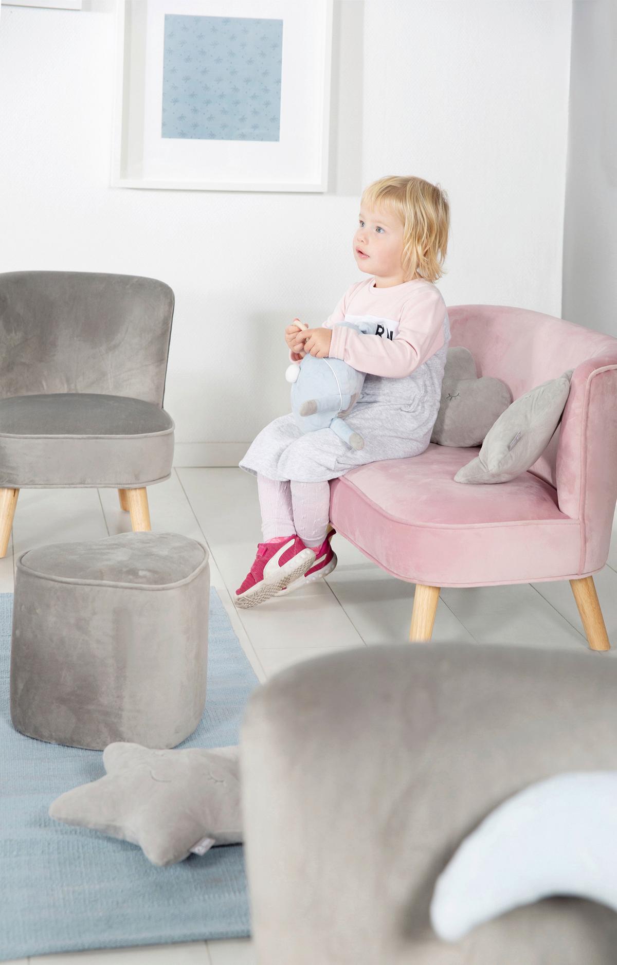 Kindersessel 450110ma Kindersofa - Rosa, Basics, Textil (70/50/48cm) - Roba