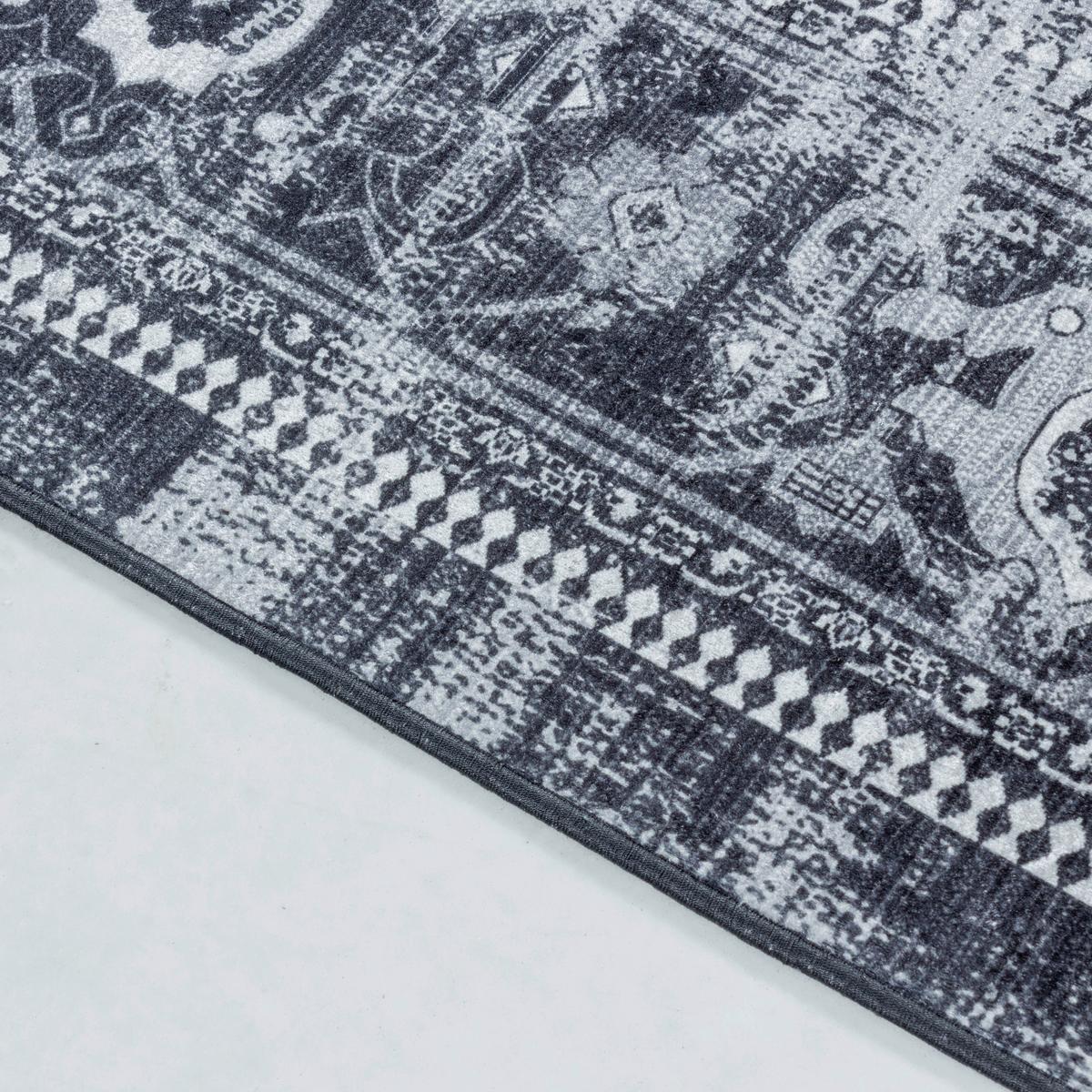 Flachwebteppich Fiesta - Schwarz, Design, Textil (80/150cm)