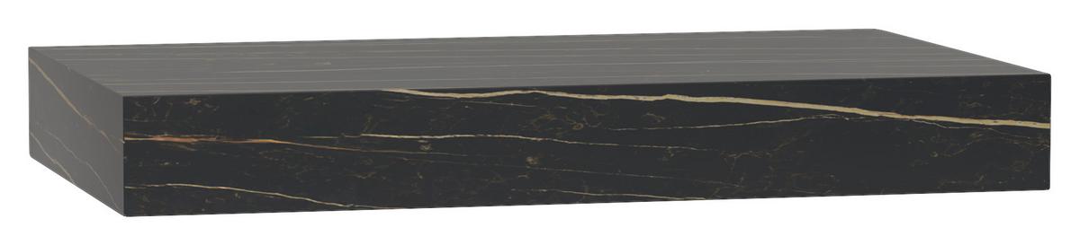 Wandkonsole Las Vegas Schwarz Marmoroptik B: 80 cm - Schwarz, MODERN, Holzwerkstoff (80/10/48cm) - Vertico