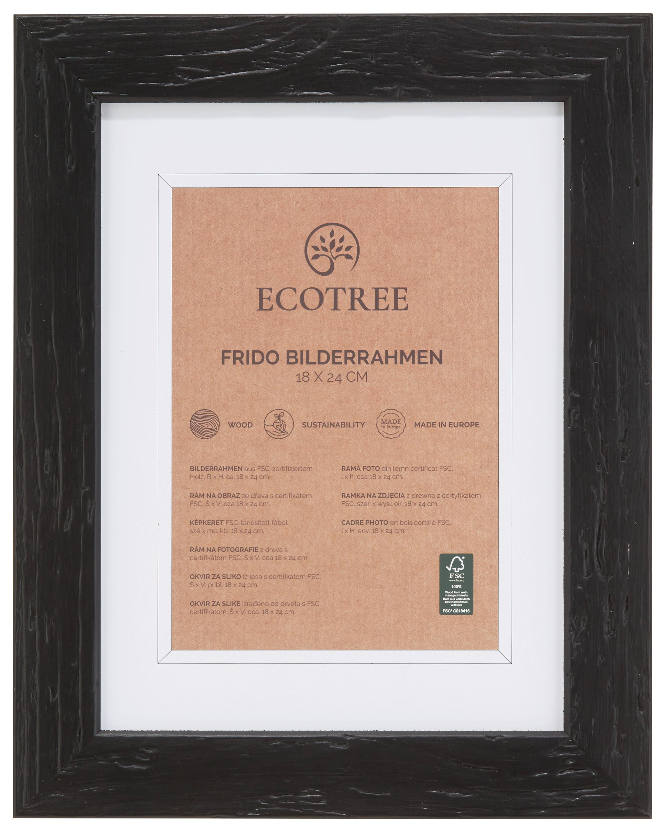 Rám na fotografie Frido, ca. 18/24cm - čierna, Romantik / Landhaus, drevo (18/24cm) - ecoTree