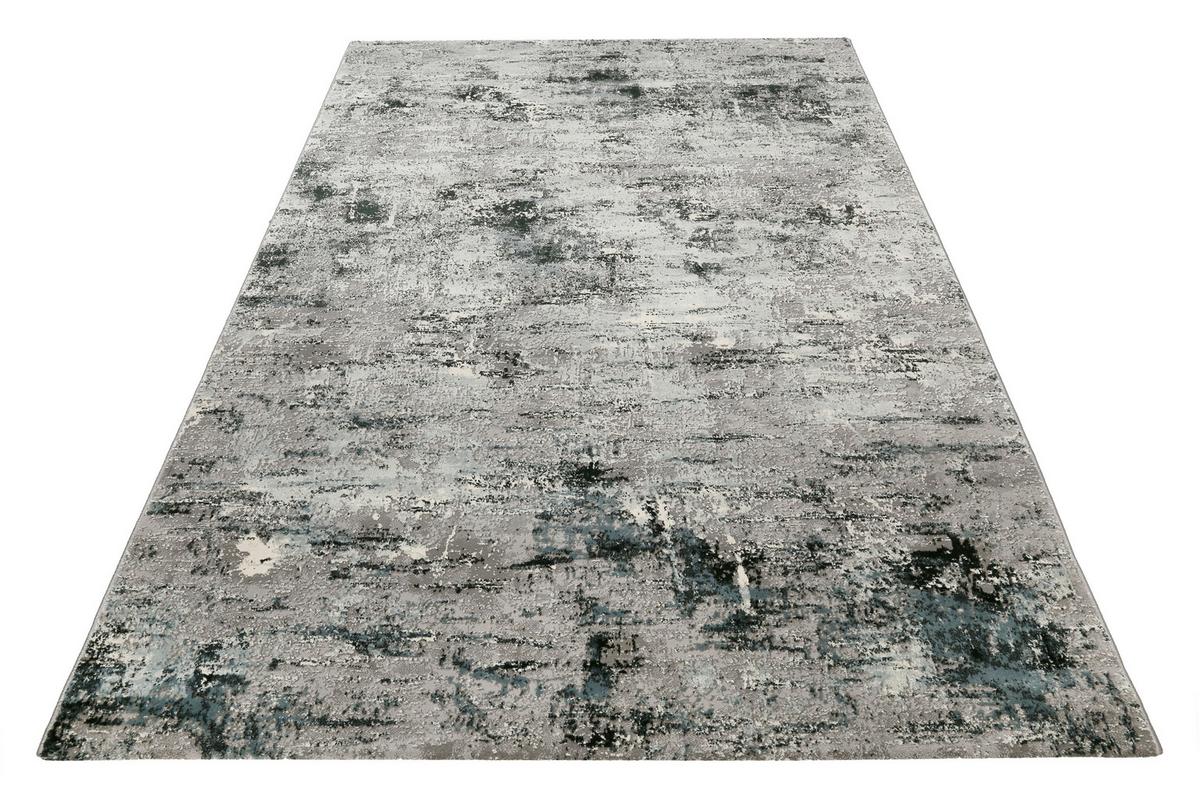 Webteppich Blau/grau, Bxl: Ca. 80x150 Cm - Blau/Dunkelgrau, Design, Textil (80/150cm) - Esprit