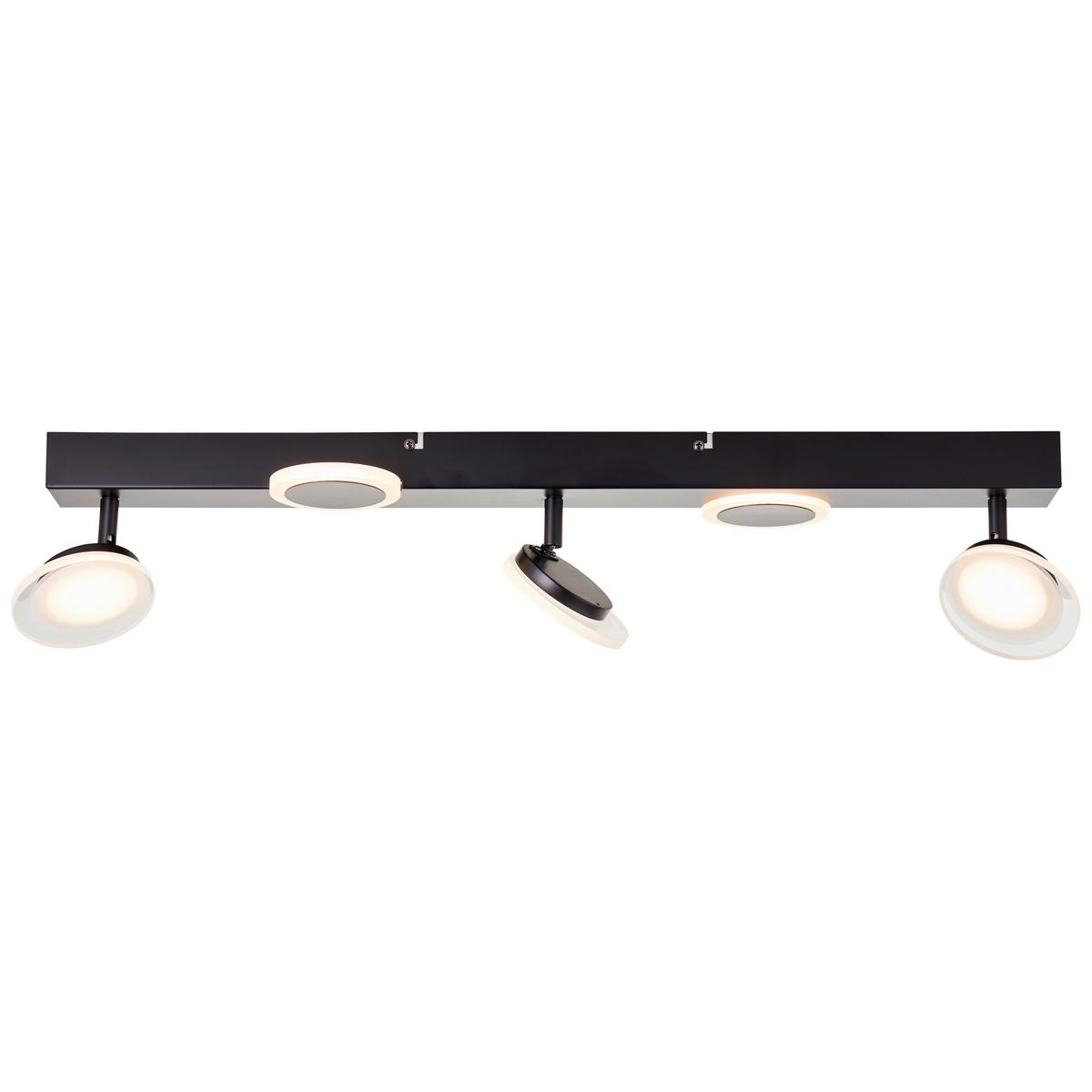 LED-Strahler Meriza 3-Flammig verstellbar L: 70 cm - Schwarz, Design, Kunststoff/Metall (16/70/15cm) - Brilliant