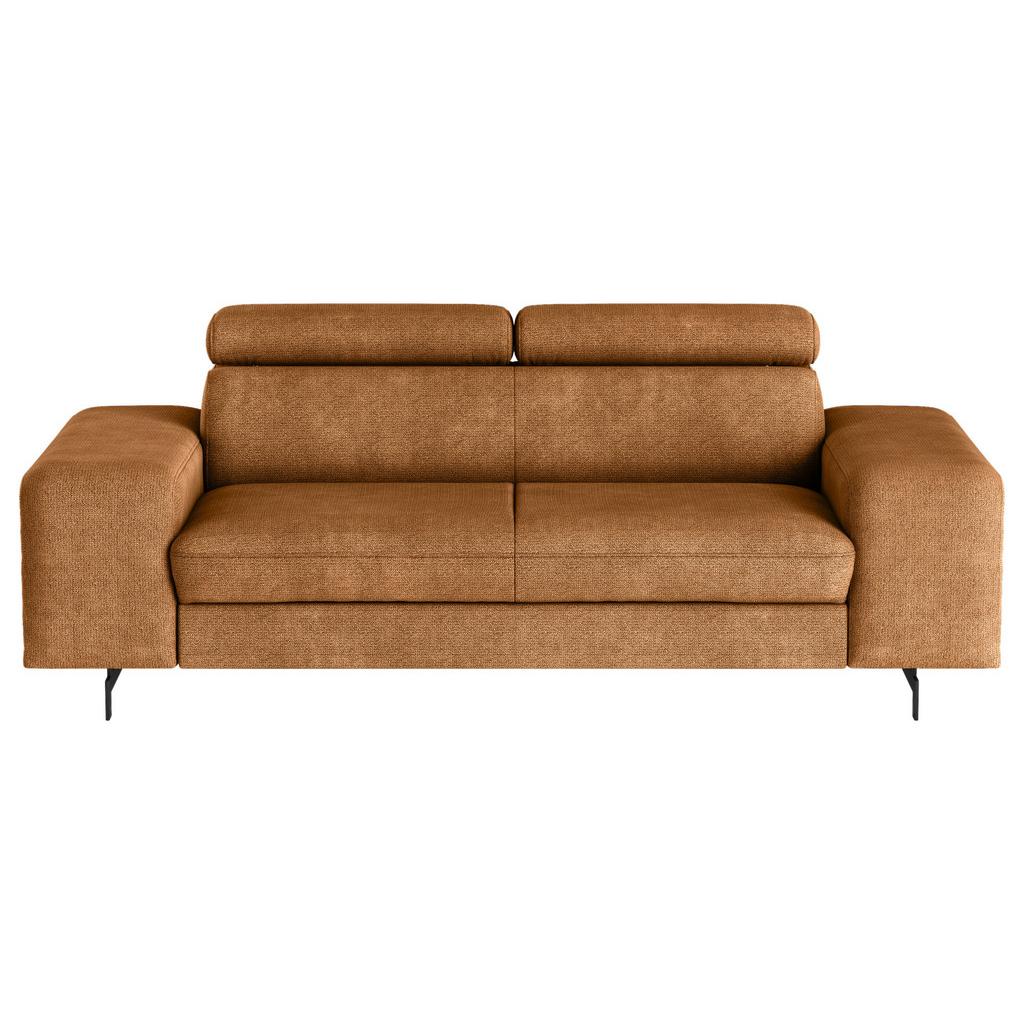 3-Sitzer-Sofa Emma mit Liegefunktion Cognac B: 217 cm